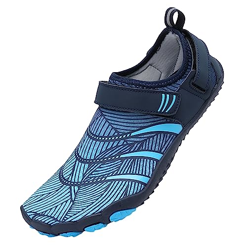 FANSU Aqua Schuhe für Erwachsene, Sommer Klettverschluss Strandschuhe für Damen Herren Schnelltrocknend Wasserschuhe Männer Frauen Schwimmschuhe rutschfest Surfschuhe Tauchschuhe von FANSU