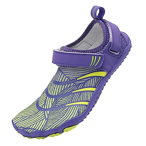 FANSU Aqua Schuhe für Erwachsene, Sommer Klettverschluss Strandschuhe für Damen Herren Schnelltrocknend Wasserschuhe Männer Frauen Schwimmschuhe rutschfest Surfschuhe Tauchschuhe von FANSU