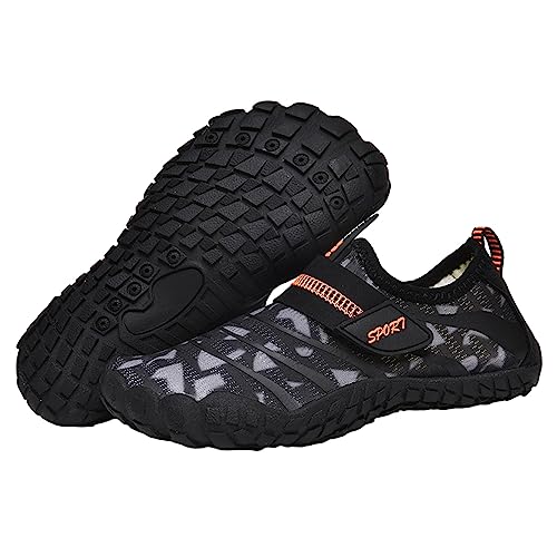 FANSU Aqua Schuhe für Kinder, Geometrisch Stil Sommer Strandschuhe für Mädchen Jungen Schnelltrocknend Wasserschuhe rutschfest Schwimmschuhe Surfschuhe Tauchschuhe Badeschuhe von FANSU