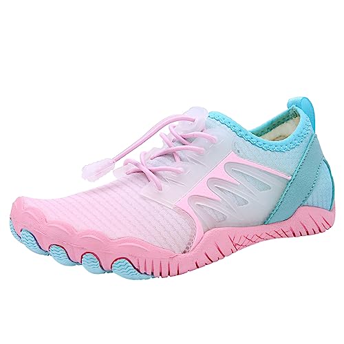 FANSU Aqua Schuhe für Kinder, Gradientenfarbe Sommer Strandschuhe für Mädchen Jungen Schnelltrocknend Wasserschuhe rutschfest Schwimmschuhe Surfschuhe Tauchschuhe Badeschuhe von FANSU