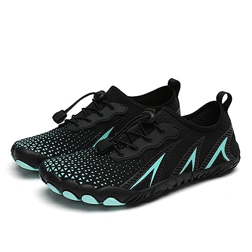 FANSU Badeschuhe Strandschuhe Damen, Herren Dreieck Muster Sommer Wasserschuhe Schnelltrocknend Barfußschuhe Schwimmschuhe Surfschuhe Unisex Leichte rutschfeste Fitnessschuhe von FANSU