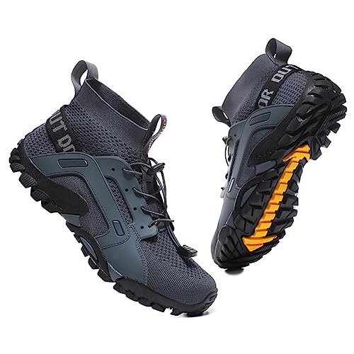 FANSU Badeschuhe Strandschuhe Damen, Herren High top Sommer Wasserschuhe Schnelltrocknend Barfußschuhe Schwimmschuhe Surfschuhe Unisex Leichte rutschfeste Fitnessschuhe von FANSU