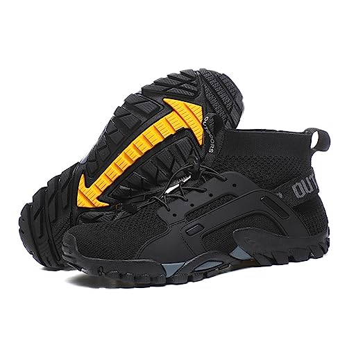 FANSU Badeschuhe Strandschuhe Damen, Herren High top Sommer Wasserschuhe Schnelltrocknend Barfußschuhe Schwimmschuhe Surfschuhe Unisex Leichte rutschfeste Fitnessschuhe von FANSU