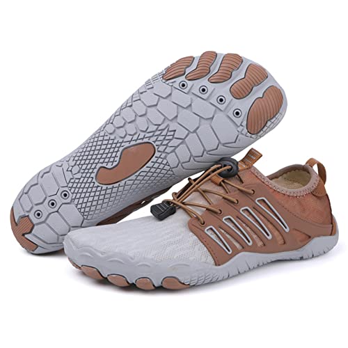 FANSU Badeschuhe Strandschuhe Damen, Herren Mode Sommer Wasserschuhe Schnelltrocknend Barfußschuhe Schwimmschuhe Surfschuhe Unisex Leichte rutschfeste Fitnessschuhe von FANSU