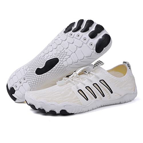 FANSU Badeschuhe Strandschuhe Damen, Herren Mode Sommer Wasserschuhe Schnelltrocknend Barfußschuhe Schwimmschuhe Surfschuhe Unisex Leichte rutschfeste Fitnessschuhe von FANSU