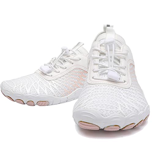 FANSU Badeschuhe Strandschuhe Damen Herren, Gittergewebe Sommer Wasserschuhe Schnelltrocknend Barfußschuhe Schwimmschuhe Surfschuhe Unisex Leichte rutschfeste Fitnessschuhe von FANSU