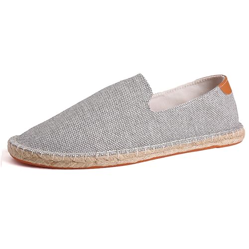 FANSU Espadrilles für Damen, Herren Sommer Geflochten Leinen Espadrilles Paare Damen Casual Atmungsaktiv & Bequem Slip-on Canvas Schuhe von FANSU