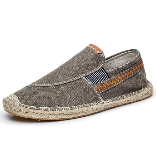 FANSU Espadrilles für Damen, Paare Sommer Geflochten Leinen Espadrilles Damen Herren Casual Atmungsaktiv & Bequem Slip-on Canvas Schuhe von FANSU