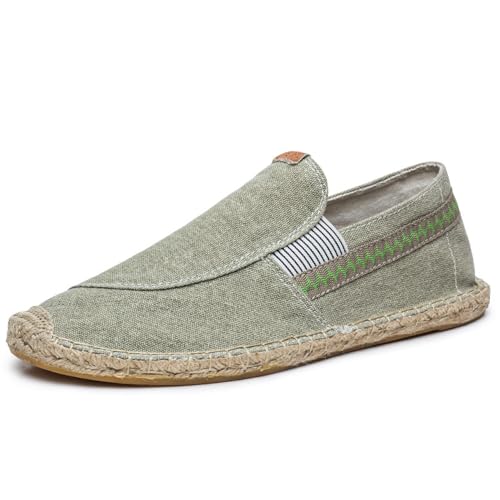 FANSU Espadrilles für Damen, Paare Sommer Geflochten Leinen Espadrilles Damen Herren Casual Atmungsaktiv & Bequem Slip-on Canvas Schuhe von FANSU