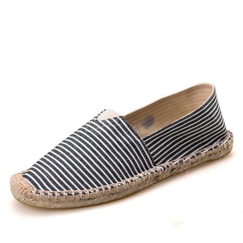 FANSU Espadrilles für Damen, Sommer Geflochten Leinen Espadrilles Damen Casual Slip-on Canvas Schuhe, Atmungsaktiv & Bequem von FANSU