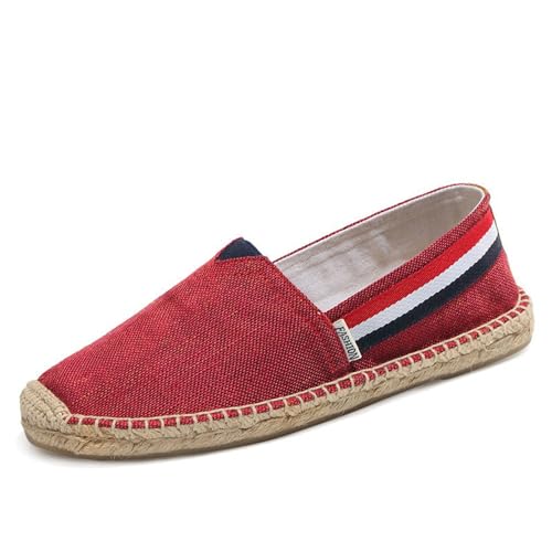 FANSU Espadrilles für Damen, Sommer Geflochten Leinen Espadrilles Damen Casual Slip-on Canvas Schuhe, Mode Atmungsaktiv & Bequem Espadrilles von FANSU