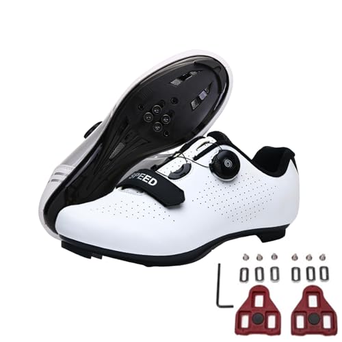 FANSU Fahrradschuhe Herren Damen, MTB Schuhe Abriebfester Rennradschuhe Fahrradschuhe, Drehbare Schnürsenkel Mountainbike Rennrad Unisex Schuhe Radschuhe mit Look Lock Tabs 36-47 EU von FANSU
