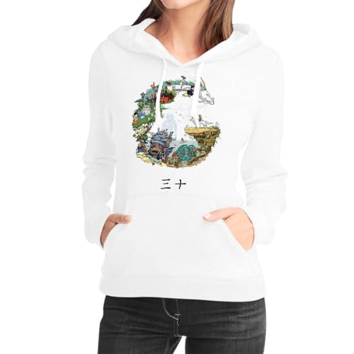 FANTA UNIVERSE FOR WIZARDS AND OTAKU Characters Damen Kapuzenpullover - 50% Baumwolle, Weiß, L von FANTA UNIVERSE FOR WIZARDS AND OTAKU