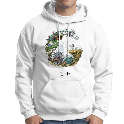 FANTA UNIVERSE FOR WIZARDS AND OTAKU Characters Herren Kapuzenpullover - 50% Baumwolle, Weiß, M von FANTA UNIVERSE FOR WIZARDS AND OTAKU