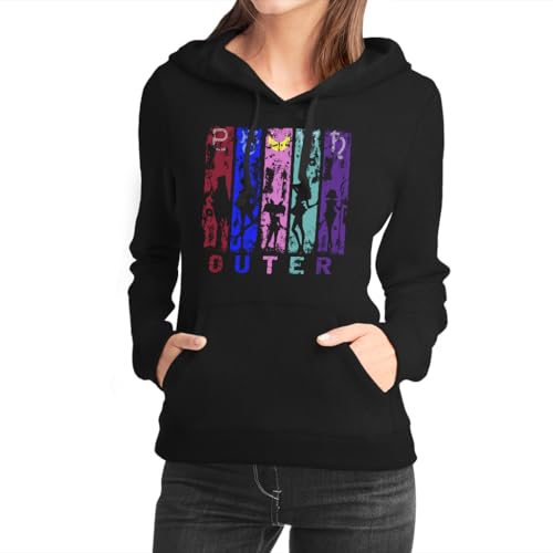 FANTA UNIVERSE FOR WIZARDS AND OTAKU Outer Damen Kapuzenpullover - 50% Baumwolle, Schwarz , XS von FANTA UNIVERSE FOR WIZARDS AND OTAKU