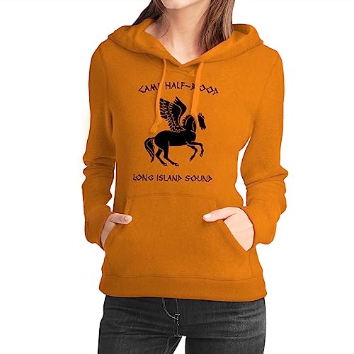 FANTA UNIVERSE FOR WIZARDS AND OTAKU Training Camp Greece - Kapuzenpulli Damen - 50% Baumwolle (M, Orange) von FANTA UNIVERSE FOR WIZARDS AND OTAKU