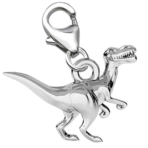FANTASTIC NAILS COSMETIC COLLECTIONS Damen Charm Anhänger für Armbänder echt 925 Sterling Silber Bettelarmband Geschenkbox Karabiner Dino Dinosaurier Mädchen K532o +V2 von FANTASTIC NAILS COSMETIC COLLECTIONS