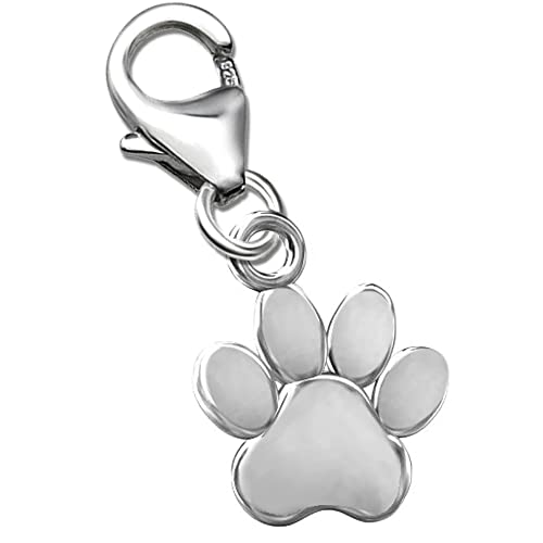 FANTASTIC NAILS COSMETIC COLLECTIONS Damen Pfoten Charm Anhänger für Armbänder echt 925 Sterling Silber Bettelarmband Geschenk-Box Karabiner Tatze Pfötchen K487o +V2 von FANTASTIC NAILS COSMETIC COLLECTIONS