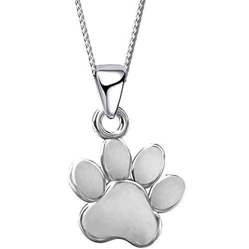 FANTASTIC NAILS COSMETIC COLLECTIONS Damen Mädchen Halskette 925 Sterling Silber Kinder Kette mit Anhänger Pfote K488o 40cm + Geschenkbox V3 von FANTASTIC NAILS COSMETIC COLLECTIONS
