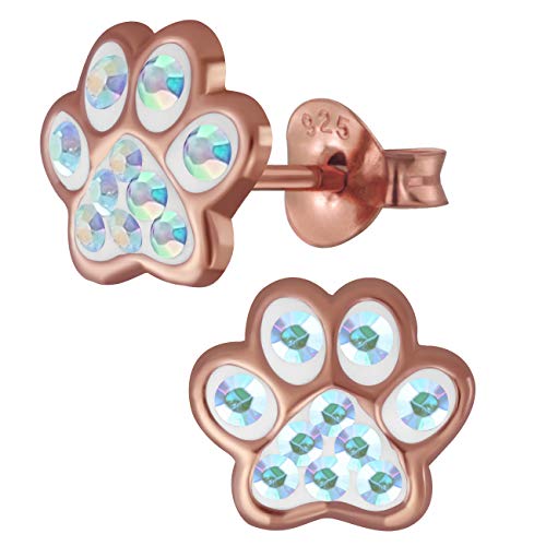 Kinder Ohrringe echt 925 Sterling Silber mit Zirkonia Mädchen Ohrstecker Pfoten Pfötchen K751 Irisierend Rosegold Kinder Ohrringe echt 925 Sterling Silber mit Zirkonia Mädchen Ohrstecker Pfoten Pfötchen K751 Irisierend Rosegold von FANTASTIC NAILS COSMETIC COLLECTIONS