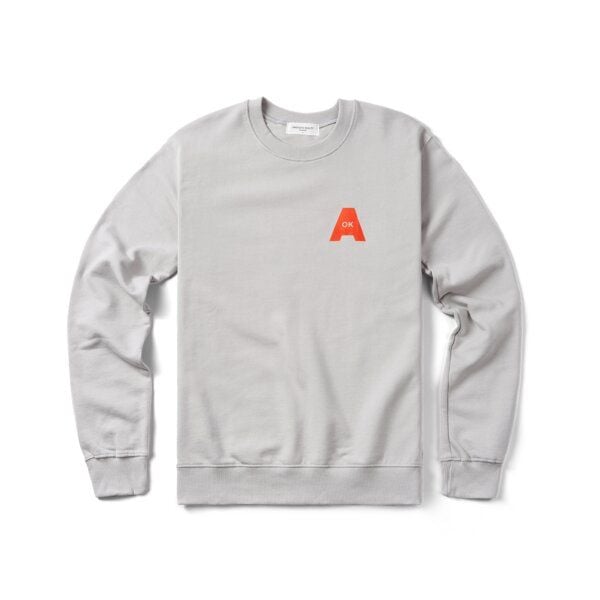 FANTASTIC REALITY STUDIOS A-OK LIGHT GREY SWEATSHIRT – Bio-Baumwolle, Unisex von FANTASTIC REALITY STUDIOS