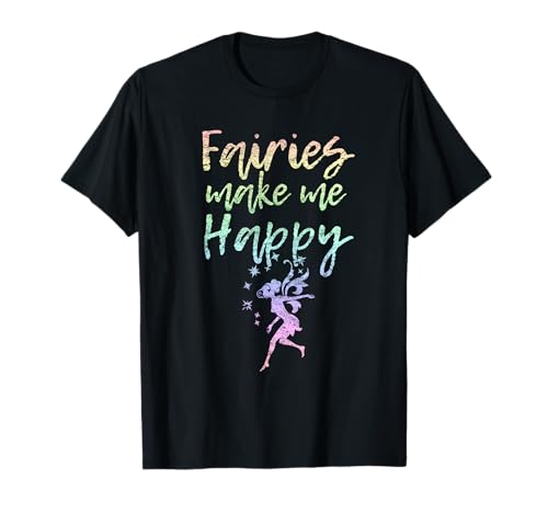 Feen machen mich glücklich Fairy Lover Teen Mädchen Damen Vintage T-Shirt Feen machen mich glücklich Fairy Lover Teen Mädchen Damen Vintage T-Shirt von FANTASY FAIRY Fairies Apparel Co