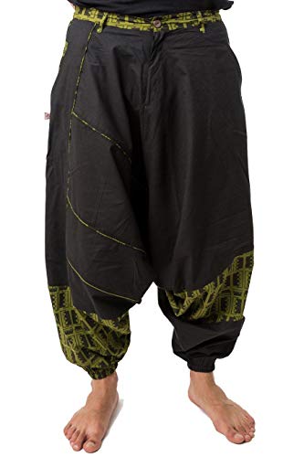 Nehuda Herren Haremshose schwarz/khaki Gr. XL, schwarz von FANTAZIA