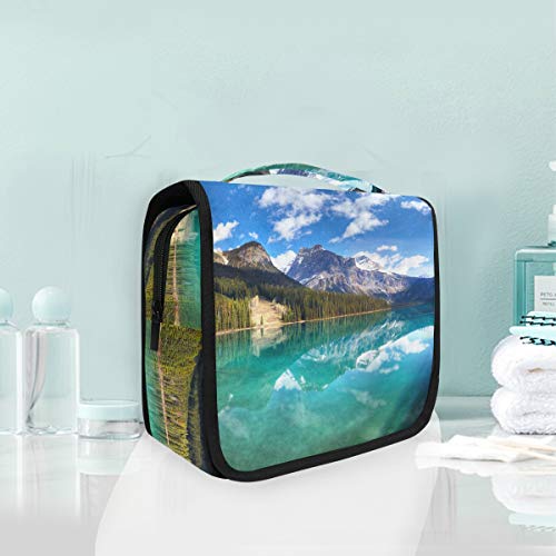FANTAZIO Amazing Canadian Emerald Lake Travel Makeup Case Cosmetic Makeup Bag Organizer Storage Bag With Compartments? von FANTAZIO
