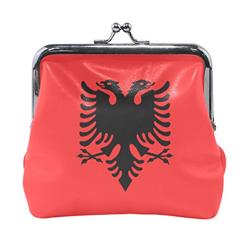 FANTAZIO Geldbörse mit Verschluss Flagge Albanien Walllet Damen Geldbörse von FANTAZIO