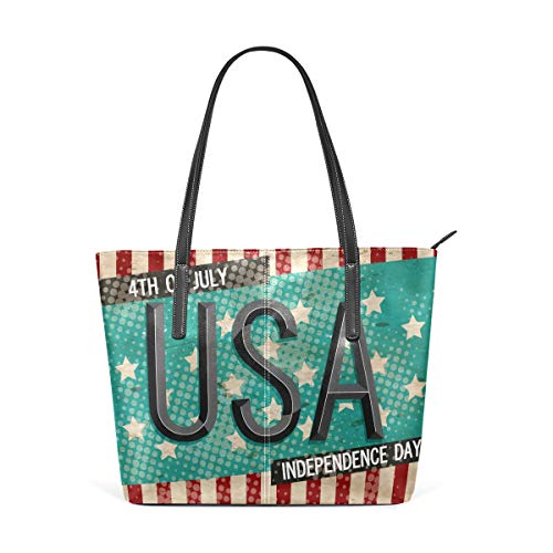 FANTAZIO Handtasche Schultertasche Retro Stil der USA Unabhängigkeit Tag Schultertasche Handtasche von FANTAZIO