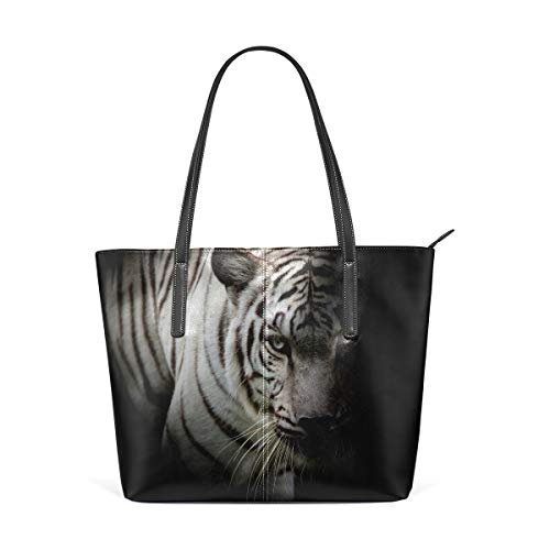 FANTAZIO Handtasche Schultertasche Weiß Tiger von FANTAZIO