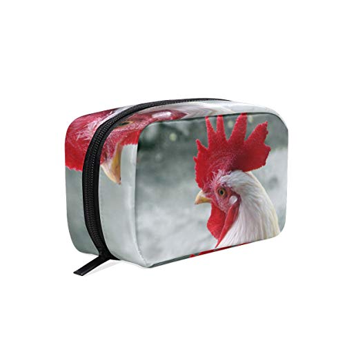 FANTAZIO Kosmetiktasche für Frauen A White Huhn Make-up Beutel von FANTAZIO