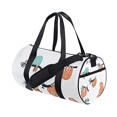 FANTAZIO Sporttasche für Herren, Motiv: Oh My Sloth, multi, Einheitsgröße von FANTAZIO