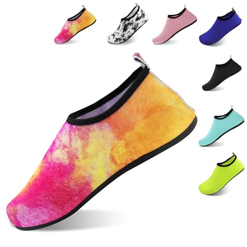 FANWINKJ Badeschuhe, Yoga-Schuhe, Atmungsaktive und stylische Wasserschuhe für Strand, Sport, Surfen und Schwimmen, Männer und Frauen-Tinte-Gradient-34-35 FANWINKJ Badeschuhe, Yoga-Schuhe, Atmungsaktive und stylische Wasserschuhe für Strand, Sport, Surfen und Schwimmen, Männer und Frauen-Tinte-Gradient-34-35 von FANWINKJ