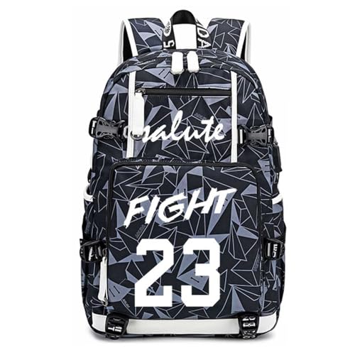 Basketball Spieler 23 leuchtender Multifunktions Rucksack Reisestudenten fans Lumineszenz Büchertasche für Männer Frauen von FANwenfeng