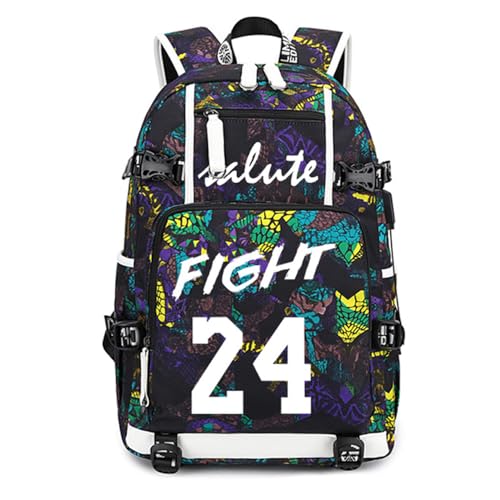 Basketball Spieler KB24 leuchtender Multifunktions Rucksack Reisestudenten fans Lumineszenz Büchertasche für Männer Frauen (B-Muster 1) von FANwenfeng