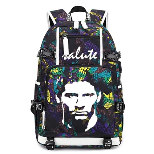 Fußballer Spieler 10 leuchtender Multifunktions Rucksack Reisestudenten fans Lumineszenz Büchertasche für Männer Frauen von FANwenfeng
