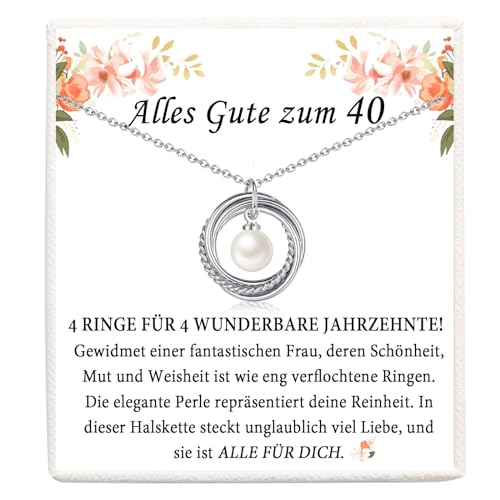 FAOMZQ Geschenk 40. Geburtstag Frau, Perle Halskette für Frauen zum 40 Geburtstag, Geburtstagsgeschenk für Frauen Frau Freundin Mama Schwester Tochter Tante FAOMZQ Geschenk 40. Geburtstag Frau, Perle Halskette für Frauen zum 40 Geburtstag, Geburtstagsgeschenk für Frauen Frau Freundin Mama Schwester Tochter Tante von FAOMZQ