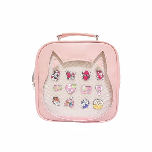 FAPIPOS Messenger Shoulder Bags for Anime Display Clear Handbags Pin Display Bag, One-Pink FAPIPOS Messenger Shoulder Bags for Anime Display Clear Handbags Pin Display Bag, One-Pink von FAPIPOS