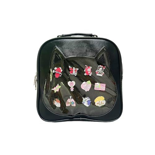FAPIPOS Messenger Shoulder Bags for Anime Display Clear Handbags Pin Display Bag, Schwarz FAPIPOS Messenger Shoulder Bags for Anime Display Clear Handbags Pin Display Bag, Schwarz von FAPIPOS