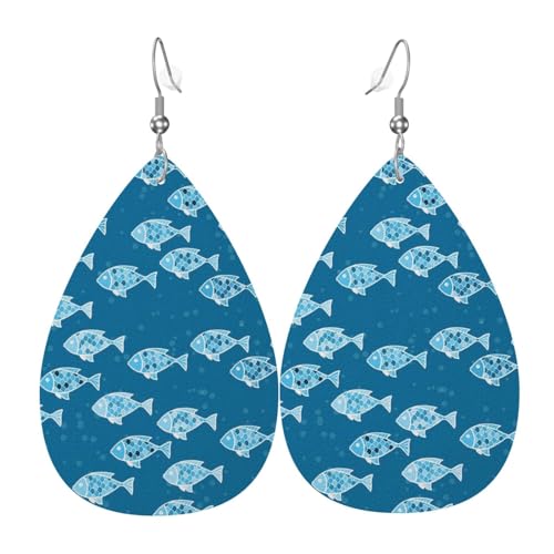Leichte Tropfen-Ohrringe, Fisch-Ozean, Anime-Leder, baumelnde Ohrringe, Schmuckgeschenk für Frauen Leichte Tropfen-Ohrringe, Fisch-Ozean, Anime-Leder, baumelnde Ohrringe, Schmuckgeschenk für Frauen von FAQRTIV