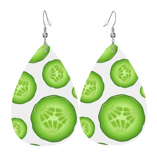 Leichte Tropfen-Ohrringe, abstrakt, Bokeh, rosafarbenes Leder, baumelnd, Schmuckgeschenk für Frauen von FAQRTIV