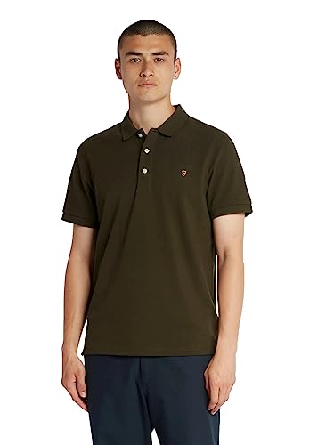 FARAH® Herren BLANES Polo Shirt Polohemd, grün, S von Farah