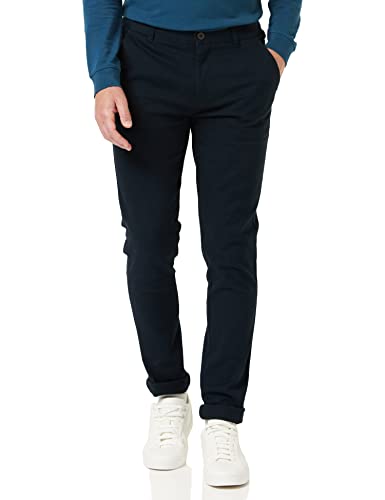 Farah Herren ENDMORE Chino Twill Casual Pants, Marineblau (True Navy), Bundweite: 84 cm, beinlänge: 81 cm von Farah