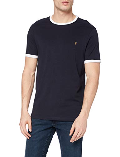 Farah Herren Groves Ringer T-Shirt, Marineblau (True Navy), L von Farah