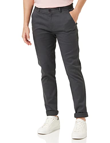 Farah Herren ENDMORE Chino Twill Casual Pants, Grau, 33 W/34 L von Farah