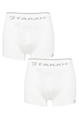 Farah Herren Nahtlos Trunks Packung 2 Weiß XL von Farah