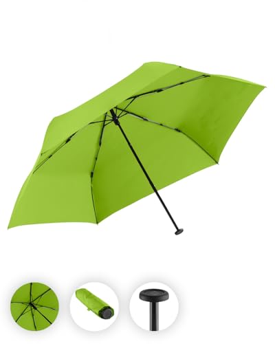 FARE Ultraleichter Mini-Taschenschirm Filigrain Only95 - Mit nur 95 Gramm der leichteste Regenschirm am Markt; Packmaß nur 20cm; perfekt für Jede Handtasche (Limette) von FARE