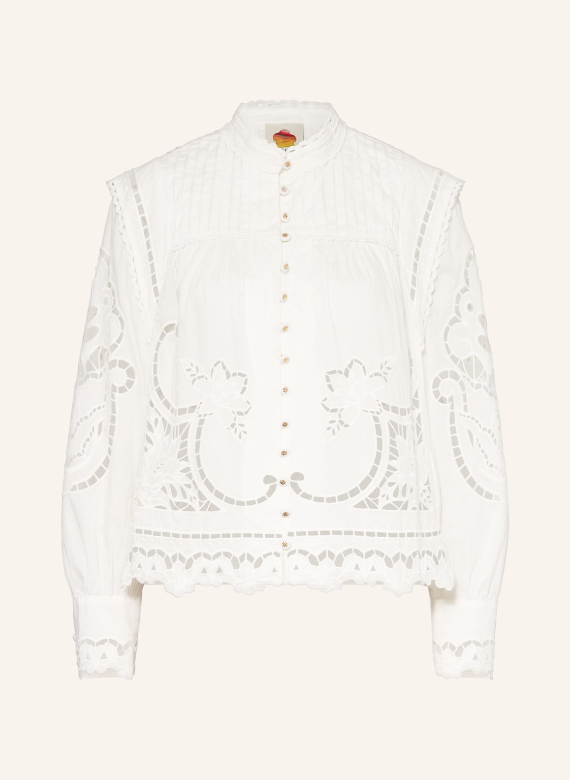 Farm Rio Bluse Aus Lochspitze weiss von FARM RIO