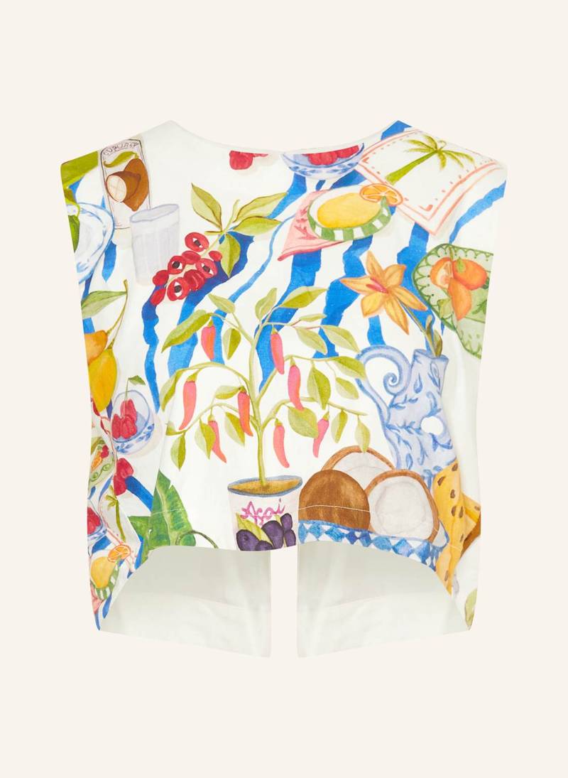 Farm Rio Blusentop Fresh Table Mit Leinen weiss von FARM RIO